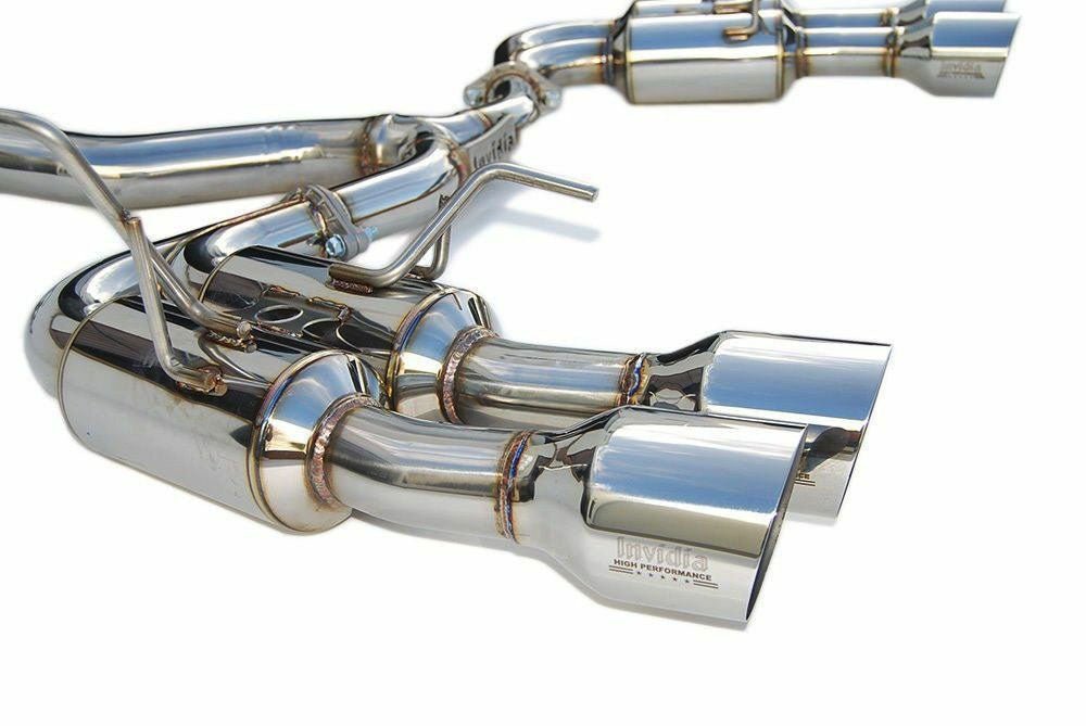 Invidia Gemini R400 Stainless Steel Quad Tip Exhaust 2011-2014 WRX / 2011-2014 STI - HS11STIGM4SS - Subimods.com