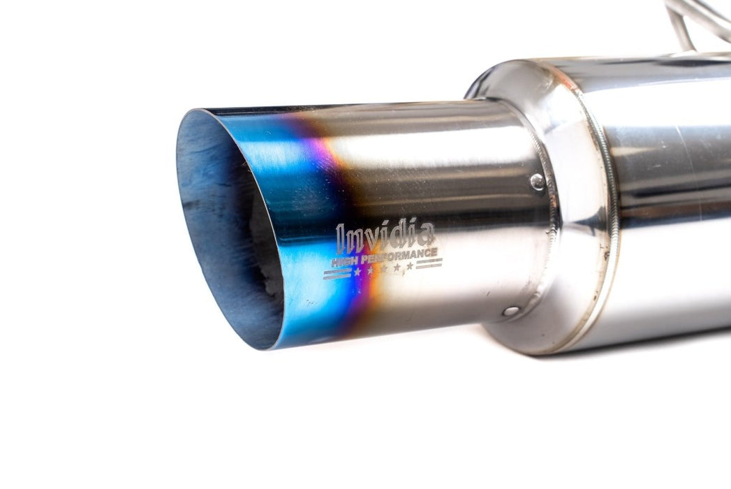 Invidia N1 Dual Stainless Steel Catback Exhaust w/ Titanium Tips 2022-2024 WRX - HS22WRXGTT - Subimods.com