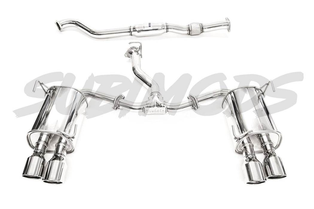 Invidia Q300 Cat Back Exhaust w/ Double Wall Stainless Steel Tips 2015-2021 WRX / 2015-2021 STI - HS15STIG3S - Subimods.com