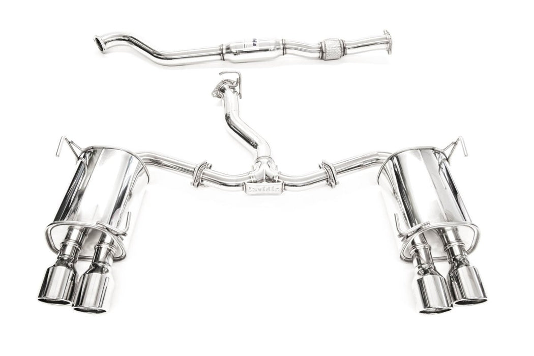 Invidia Q300 Stainless Steel Catback Exhaust w/ Polished Double Wall Quad Tips 2022-2024 WRX - HS22WRXG3S - Subimods.com