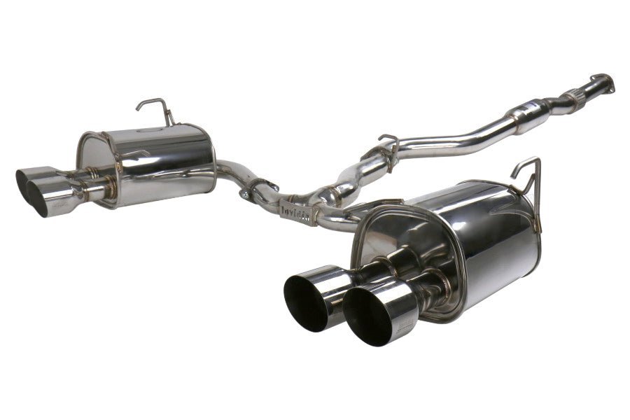 Invidia Q300 Stainless Steel Catback Exhaust w/ Polished Single Wall Quad Tips 2022-2024 WRX - HS22WRXG2S - Subimods.com