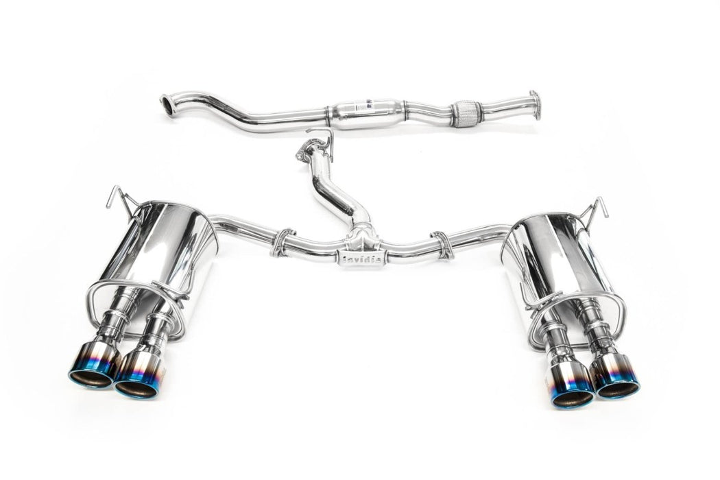 Invidia Q300 Stainless Steel Catback Exhaust w/ Titanium Double Wall Quad Tips 2022-2024 WRX - HS22WRXG3T - Subimods.com