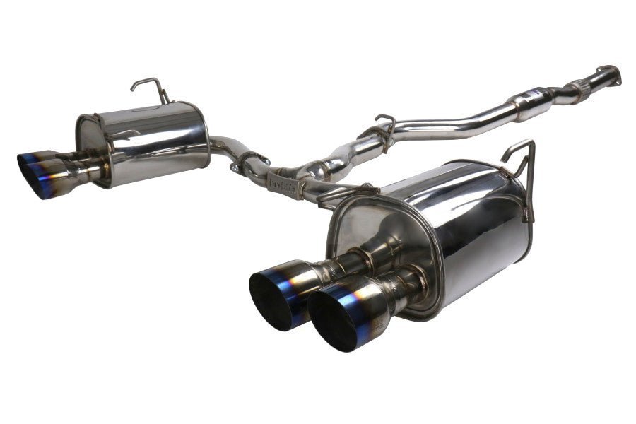 Invidia Q300 Stainless Steel Catback Exhaust w/ Titanium Single Wall Quad Tips 2022-2024 WRX - HS22WRXG2T - Subimods.com