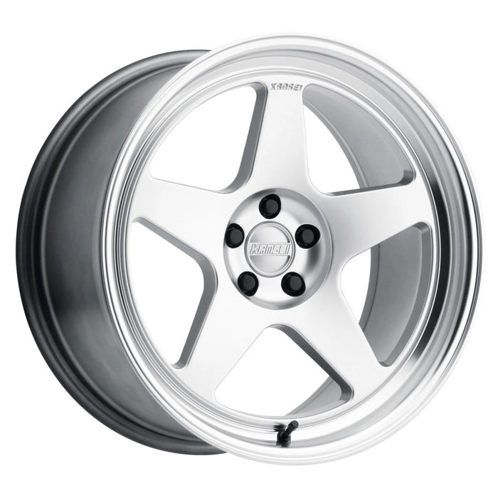 Kansei KNP Hyper Silver w/ Machined Lip 18x9+12 5x100 - K12H-189016+12 - Subimods.com