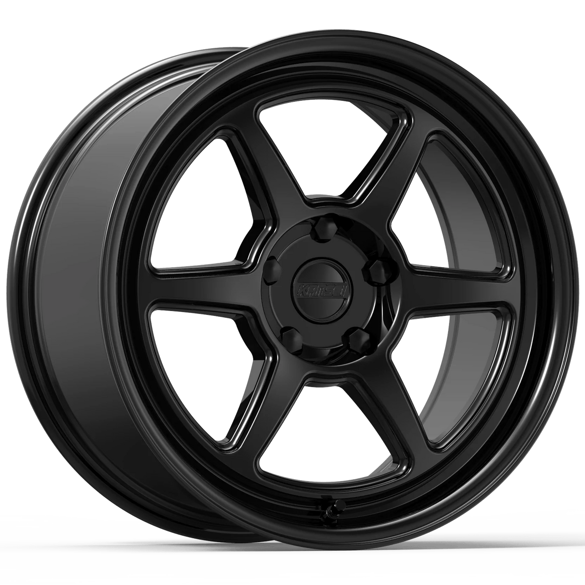 Kansei Roku Gloss Black 18x9.5+38 Wheels for Subaru WRX STI