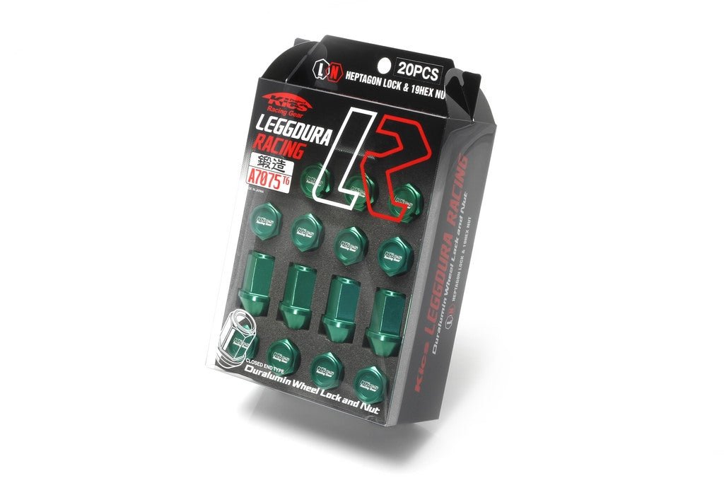 KICS Leggdura Racing Lug Nuts Green M12X1.25 - WKIZ3E - Subimods.com