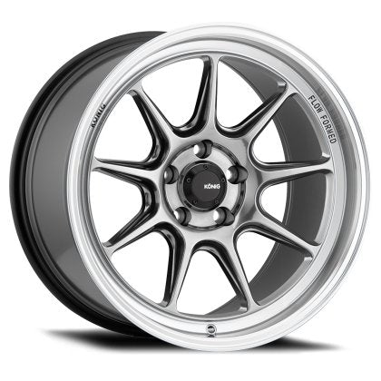 Konig Countergram Hyper Chrome / Machined Lip 18x9.5 5x114.3 35 Offset - CT9851435C - Subimods.com