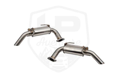 Lachute Performance Stainless Steel Muffled Axle Back w/ Slash Cut Tips 2010-2019 Outback 3.6R - FLP-OBA10+AB3.6R - Subimods.com