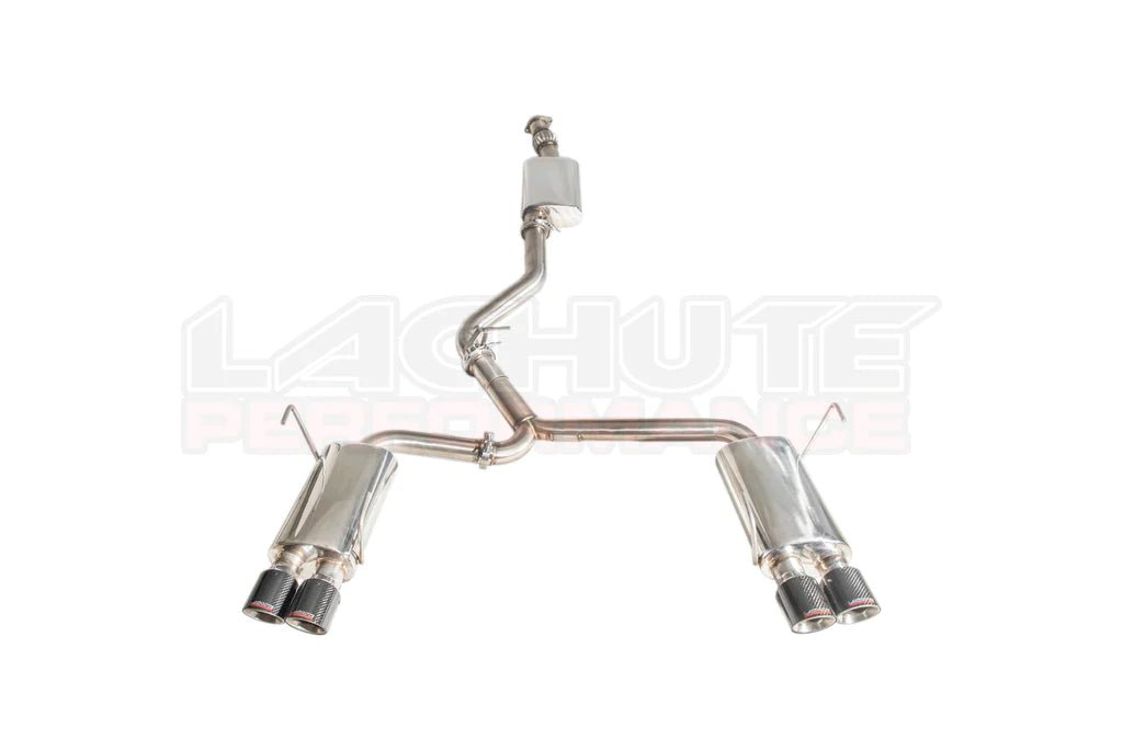 Lachute Performance Stainless Steel Resonated Catback Exhaust w/ Carbon Fiber Tips 20222024 WRX
