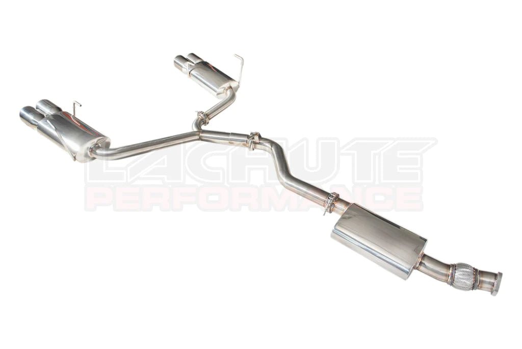 Lachute Performance Stainless Steel Resonated Catback Exhaust w/ Polished Quad Tips 2022-2024 WRX - FLP2022+CB-WRX-SD3R - Subimods.com