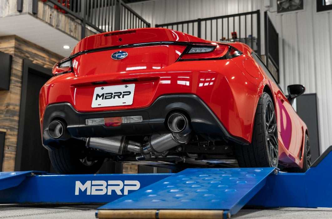 MBRP Armor Pro Series Dual Exit Catback w/ Carbon Fiber Tips 2013-2024 BRZ / 2013-2016 FRS / 2017-2021 GT86 / 2022-2024 GR86 - S48043CF - Subimods.com