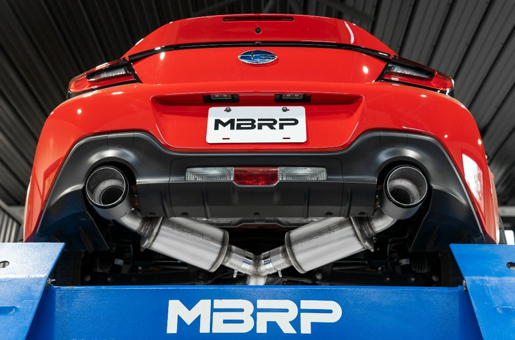 MBRP Armor Pro Series Dual Exit Catback w/ Carbon Fiber Tips 2013-2024 BRZ / 2013-2016 FRS / 2017-2021 GT86 / 2022-2024 GR86 - S48043CF - Subimods.com