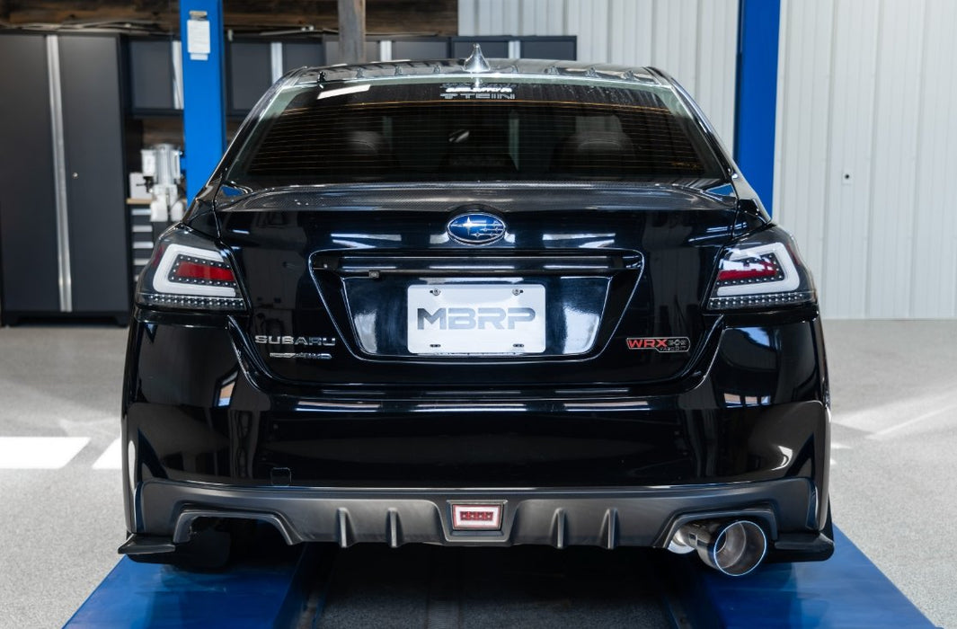 MBRP Armor Pro Series Single Exit Catback w/ Carbon Fiber Tip 2011-2021 WRX Sedan / 2011-2021 STI Sedan - S48033CF - Subimods.com