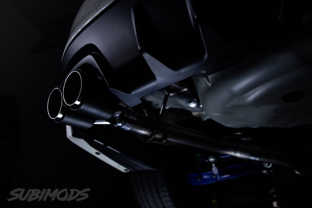 MBRP Armor Pro Series Race Catback Exhaust w/ Carbon Fiber Tips 2015-2021 WRX / 2015-2021 STI - S48023CF - Subimods.com