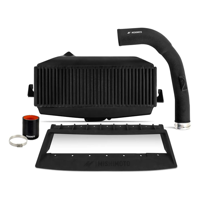 Mishimoto Top Mount Intercooler Black w/ Black Charge Pipe Kit 2022-2024 WRX - MMTMIC-WRX-22KBKBK - Subimods.com