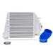 Mishimoto Top Mount Intercooler Silver w/ Blue Hose 2008-2014 WRX - MMTMIC-WRX-08SLBL - Subimods.com