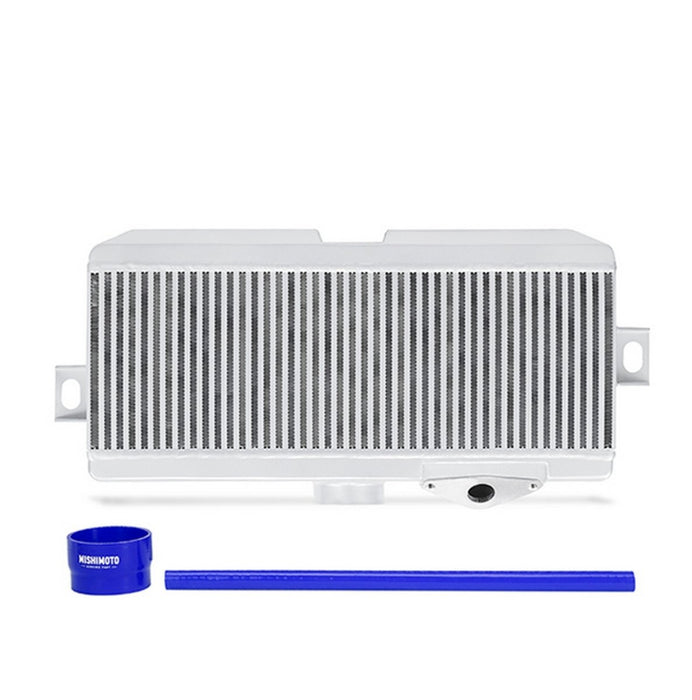 Mishimoto Top Mount Intercooler Silver w/ Blue Hoses 2008-2021 STI - MMTMIC-STI-08SLBL - Subimods.com