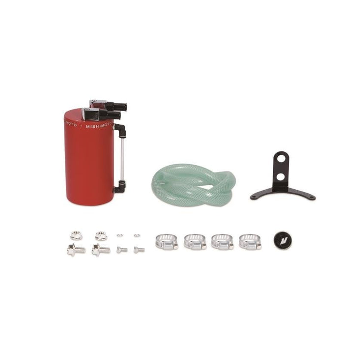 Mishimoto Universal Aluminum Oil Catch Can Large Red - MMOCC-LAWRD - Subimods.com