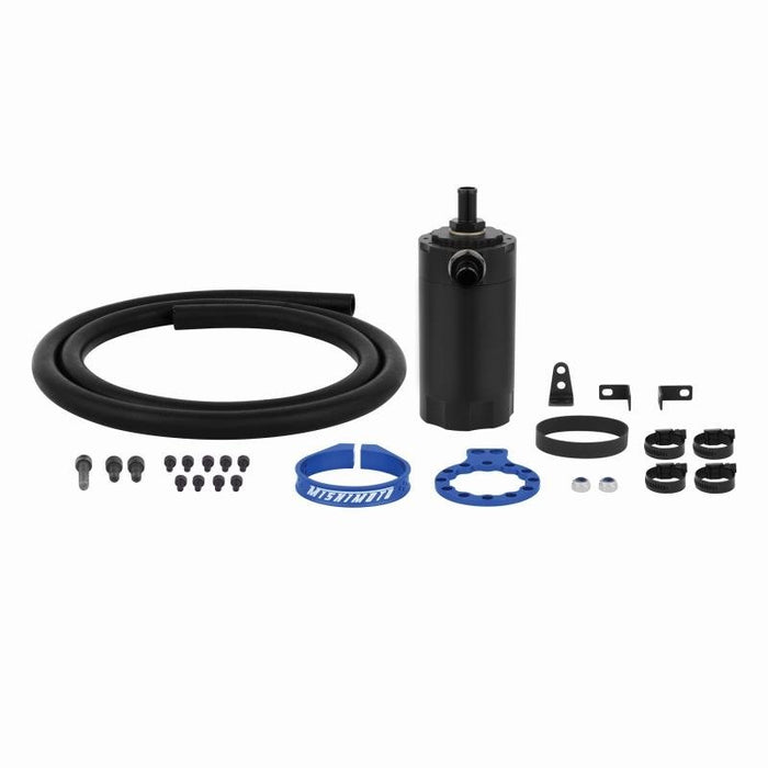 Mishimoto Universal Baffled Oil Catch Can Black w/ Blue Insert - MMBCC-UNI-BL - Subimods.com