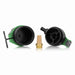 Mishimoto Universal Baffled Oil Catch Can Black w/ Green Insert - MMBCC-UNI-GN - Subimods.com