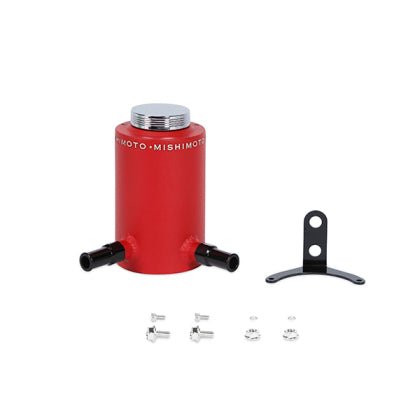 Mishimoto Universal Red Aluminum Power Steering Reservoir Tank - MMRT-PSAWRD - Subimods.com