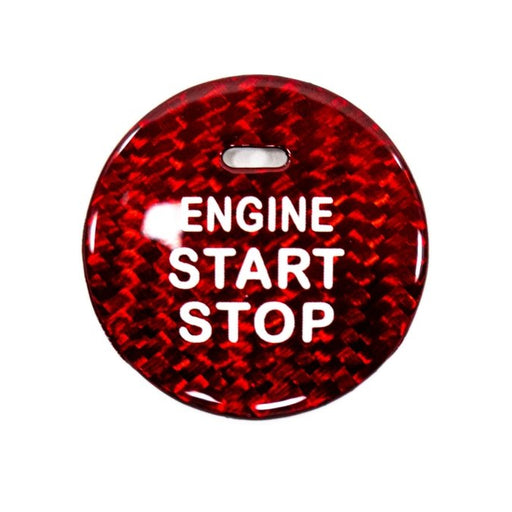 Molded Innovations Carbon Fiber Push Start Button Overlay Red Most Subaru Models w/ Push to Start Function - MI-9128 - Subimods.com