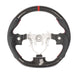 Molded Innovations Carbon Fiber Steering Wheel w/ Perforated Leather Grip, Red Stripe and Red Stitching 2008-2014 WRX / 2008-2014 STI - MI08-WHL-L/OC-R-R - Subimods.com