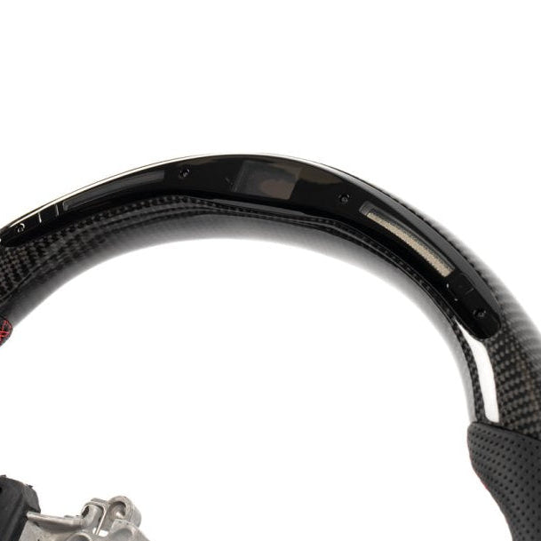 Molded Innovations Original Carbon Fiber Steering Wheel with Digital Pro Display 2015-2021 WRX / 2015-2021 STI - MI15-WHL-L/OC-R-PRO - Subimods.com