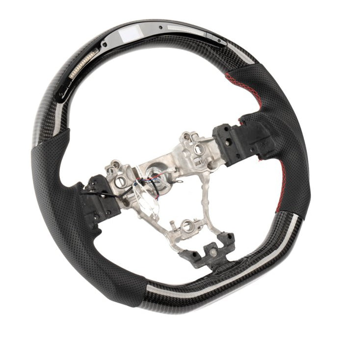 Molded Innovations Original Carbon Fiber Steering Wheel with Digital Pro Display 2015-2021 WRX / 2015-2021 STI - MI15-WHL-L/OC-R-PRO - Subimods.com