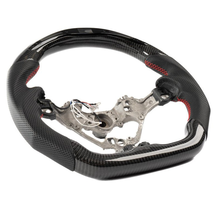 Molded Innovations D-Shaped Carbon Fiber Steering Wheel with Digital Pro Display 2017-2024 BRZ - MIBRZ-WHL-L/OC-R-PRO - Subimods.com
