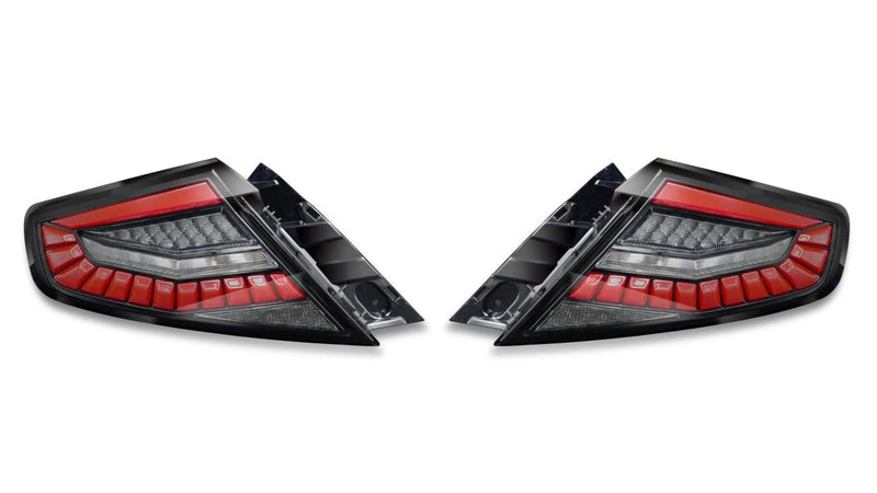 Molded Innovations EvoGlow Series DynamicLume LED Tail Lights Light Smoke Lens w/ Black Base & Red Bar 2022-2024 WRX - 24SB-WRTL-V1-LSB2 - Subimods.com