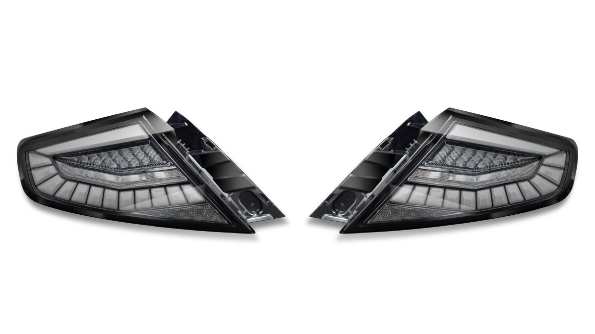 Molded Innovations EvoGlow Series DynamicLume LED Tail Lights Light Smoke Lens w/ Black Base & White Bar 2022-2023 WRX - 24SB-WRTL-V1-LSB1 - Subimods.com