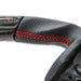 Molded Innovations Forged Carbon Fiber Steering Wheel w/ Perforated Leather Grip, Red Stripe and Red Stitching 2022-2024 WRX - MI22-WHL-L/FC-R-R - Subimods.com