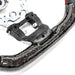 Molded Innovations Forged Carbon Fiber Steering Wheel w/ Perforated Leather Grip, Red Stripe and Red Stitching 2022-2024 WRX - MI22-WHL-L/FC-R-R - Subimods.com
