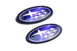 Molded Innovations Front And Rear Ethos Series Emblem Kit w/ Galaxy Overlay 2015-2021 WRX / 2015-2021 STI - MI-FRETHOS-002 - Subimods.com