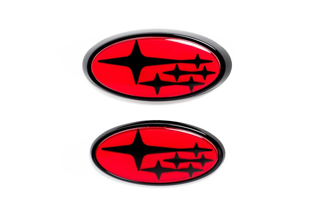 Molded Front And Rear Subaru Emblem Kit w/ Star Logo WRX / 2015-2021 STI - Subimods.com