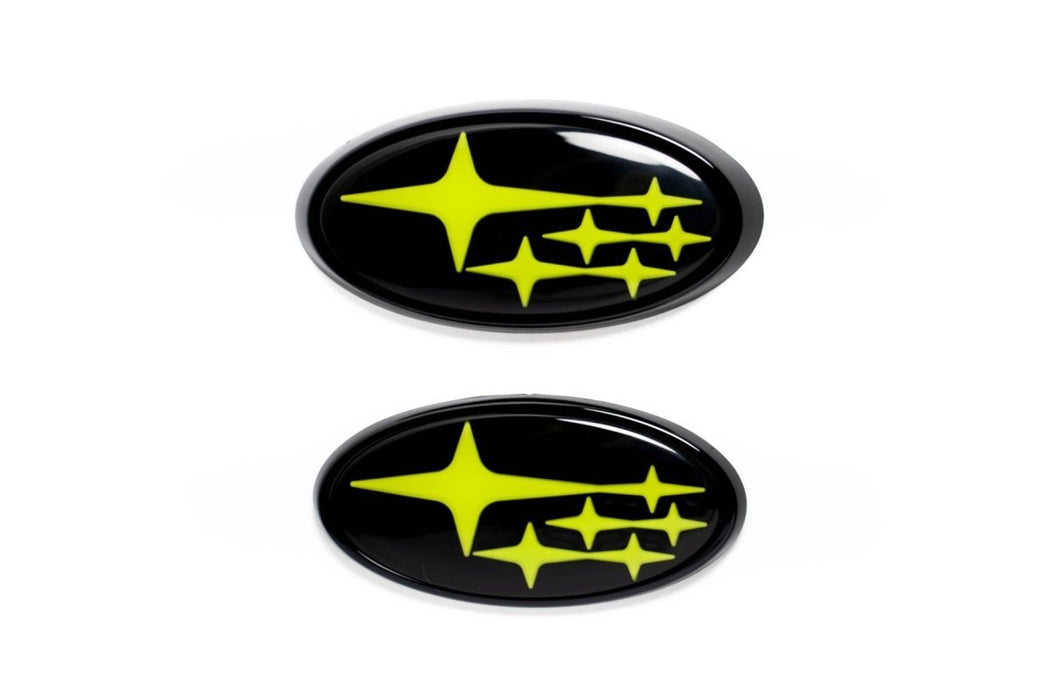Molded Innovations Front And Rear Subaru Emblem Kit w/ Star Logo 2022-2023 BRZ - MIBRZ22-FRSST-BK/O - Subimods.com