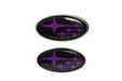 Molded Innovations Front And Rear Subaru Emblem Kit w/ Star Logo 2022-2023 BRZ - MIBRZ22-FRSST-BK/PU - Subimods.com