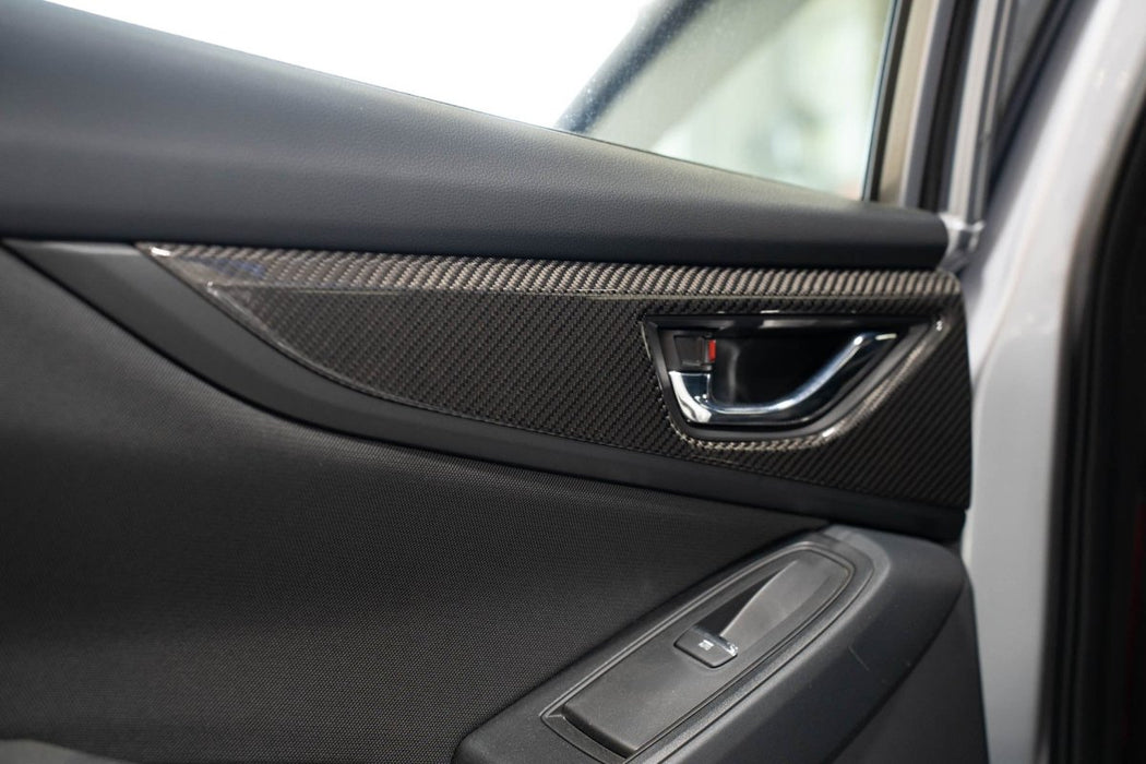 Molded Innovations Gloss Carbon Fiber Door Panel Trim Cover Set 2022-2024 WRX - MI-9134 - Subimods.com