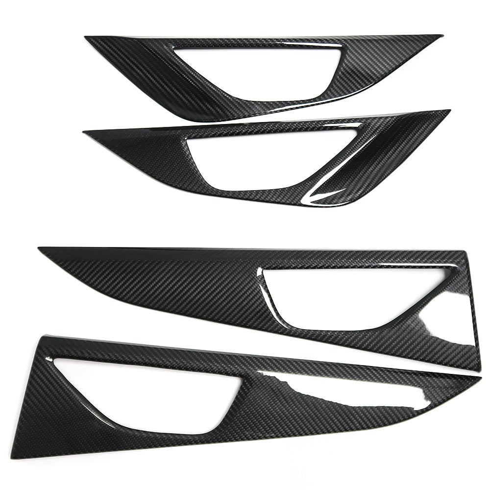 Molded Innovations Gloss Carbon Fiber Door Panel Cover Set