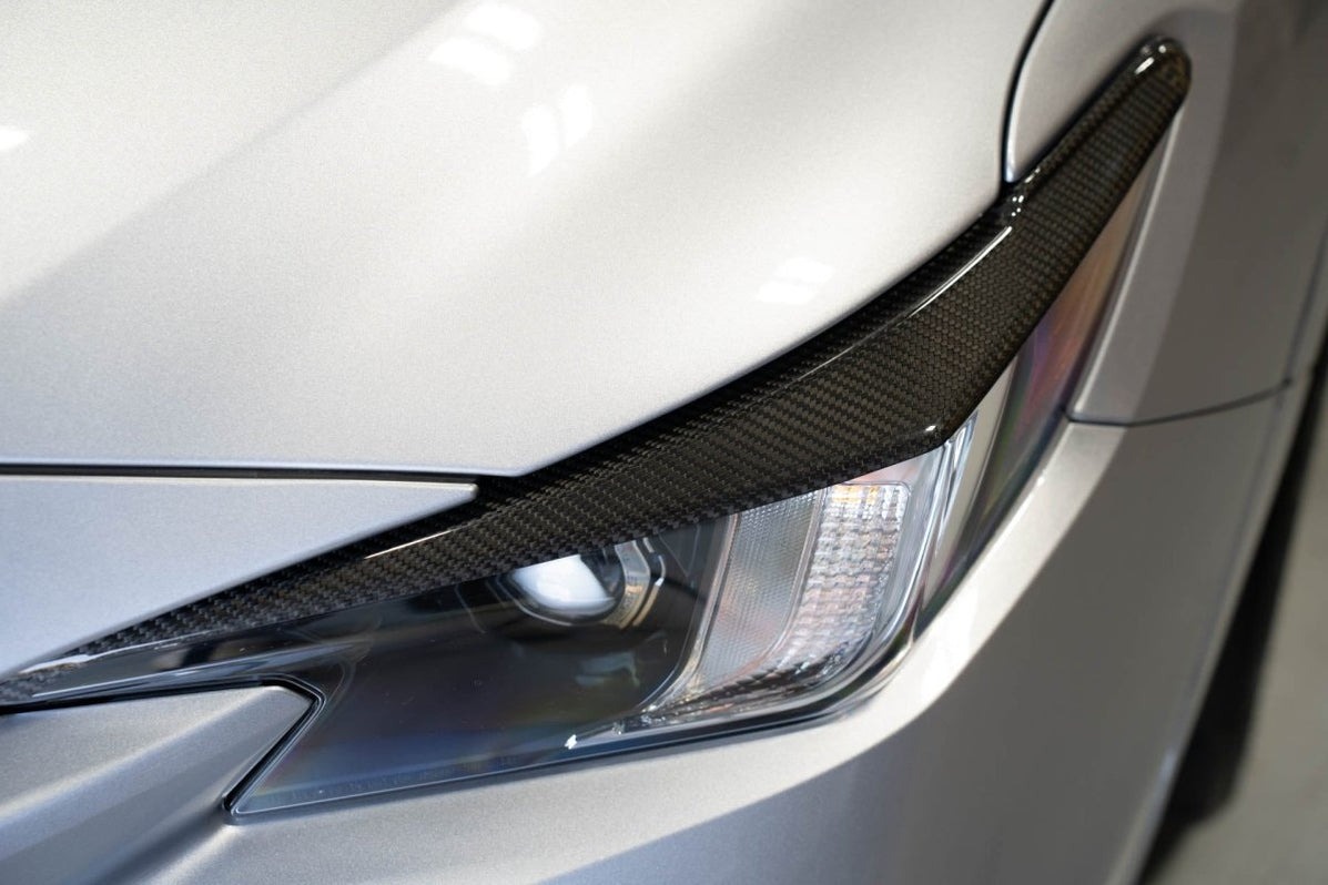 Molded Innovations Gloss Carbon Fiber Headlight Eyelid Cover Pair 2022