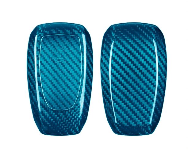 Molded Innovations Gloss Carbon Fiber Key Fob Cover Blue Most Subaru Models - MI-9119 - Subimods.com