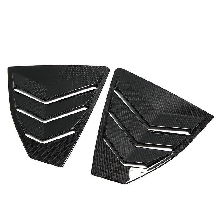 Molded Innovations Gloss Carbon Fiber Rear Knockout Window Cover Pair 2022-2024 WRX - MI-9133 - Subimods.com