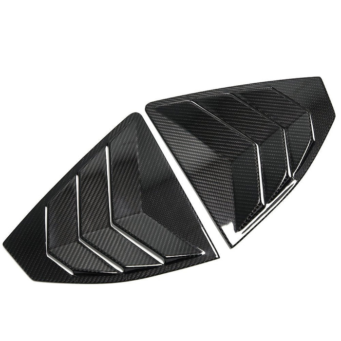 Molded Innovations Gloss Carbon Fiber Rear Knockout Window Cover Pair 2022-2024 WRX - MI-9133 - Subimods.com