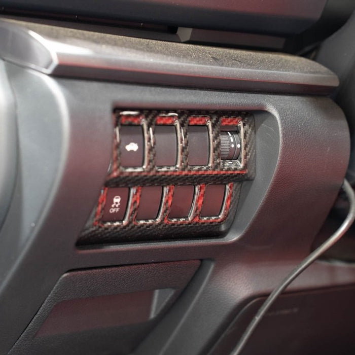 Molded Innovations Gloss Carbon Fiber Trunk Button Panel Cover 2022-2024 WRX - MI-9144 - Subimods.com