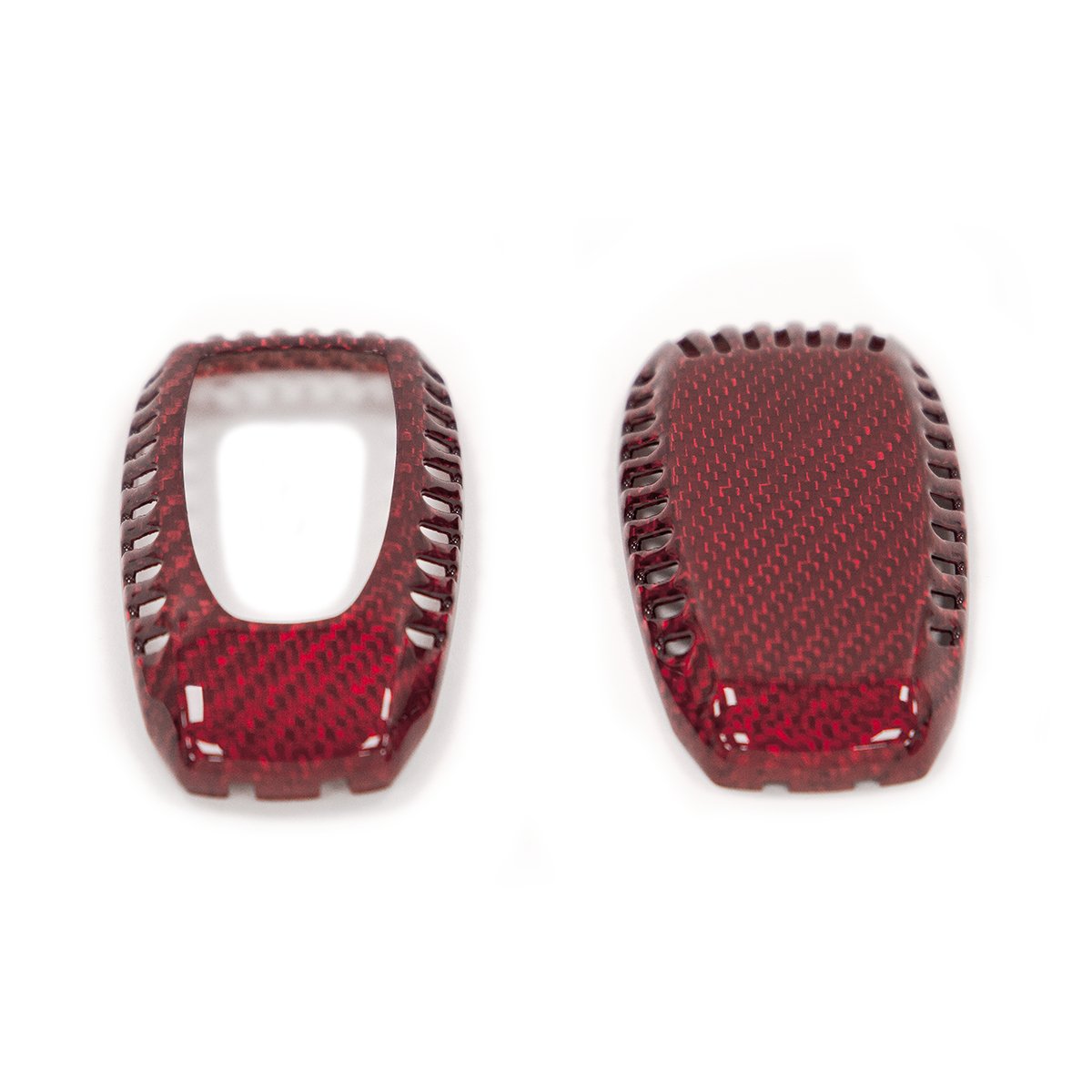 Molded Innovations Gloss Carbon Fiber Vented Key Fob Cover Red Most Subaru  Models 