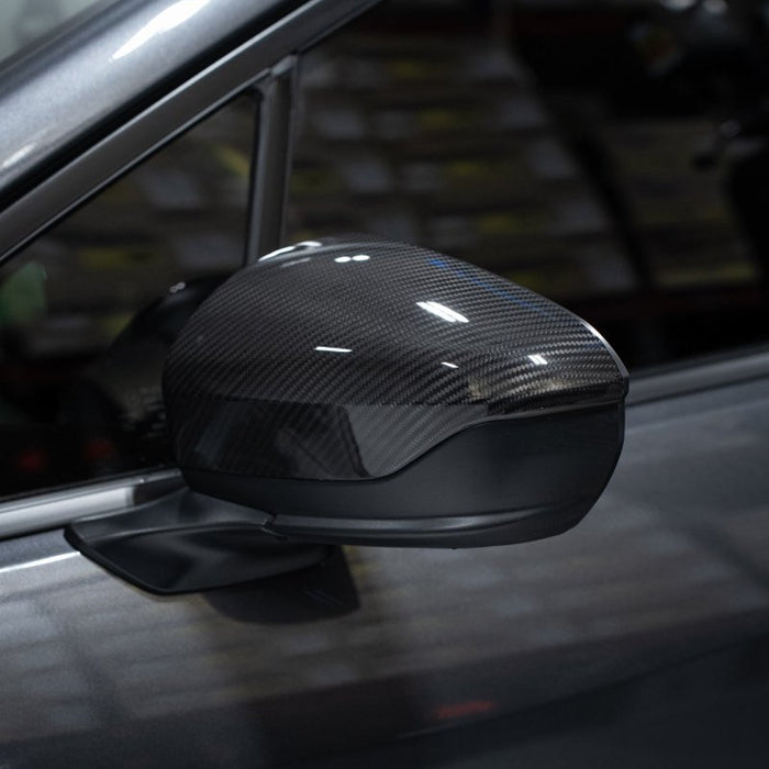 Molded Innovations Gloss Carbon Fiber Upper Mirror Covers 2022-2024 WRX - MI-9108 - Subimods.com
