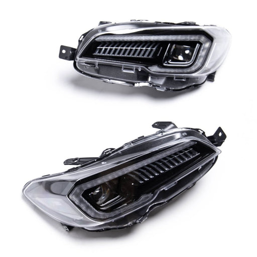 Molded Innovations Odyssey Series Sequential LED Headlights w/ Clear Reflector 2015-2017 WRX / 2015-2017 STI / 2018-2021 WRX Base & Premium - MI-0323A-CLEAR - Subimods.com