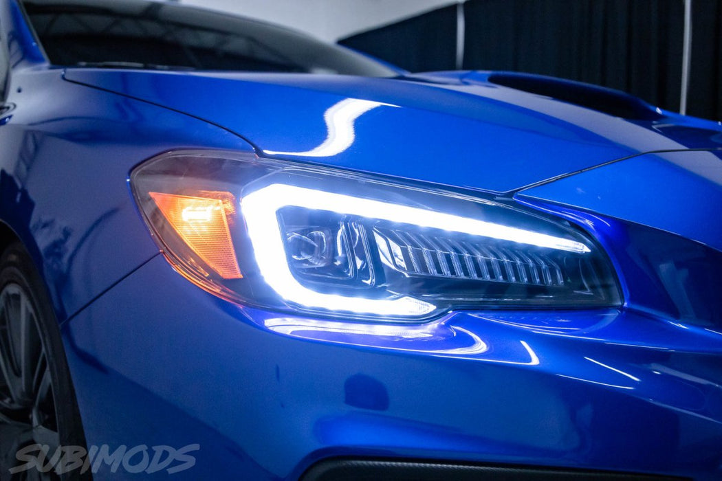 Molded Innovations Odyssey Series Sequential LED Headlights w/ Amber Reflector 2015-2017 WRX / 2015-2017 STI / 2018-2021 WRX Base & Premium - MI-0323A - Subimods.com