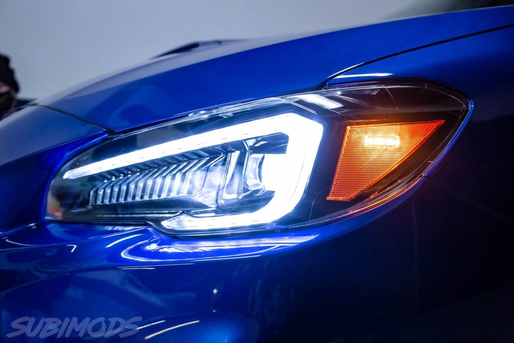 Molded Innovations Odyssey Series Sequential LED Headlights w/ Amber Reflector 2015-2017 WRX / 2015-2017 STI / 2018-2021 WRX Base & Premium - MI-0323A - Subimods.com